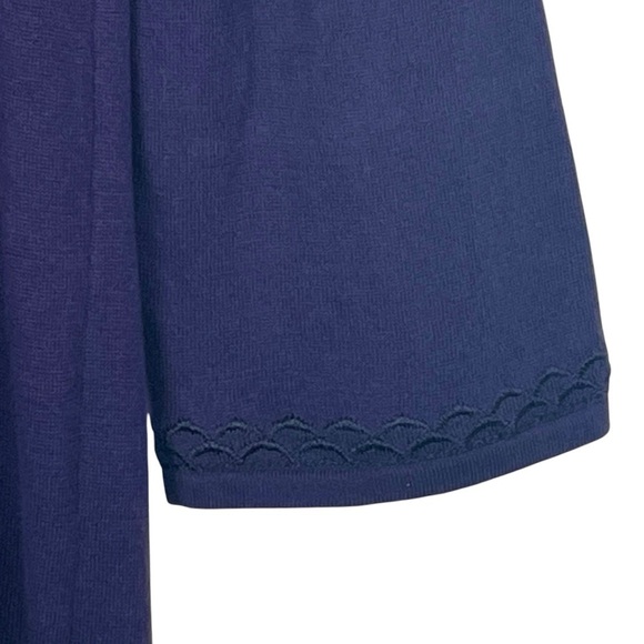 Style & Co. Petite Purple Lightweight Sweater Dress w/ Floral Embroidery Sz PL - Picture 6 of 9